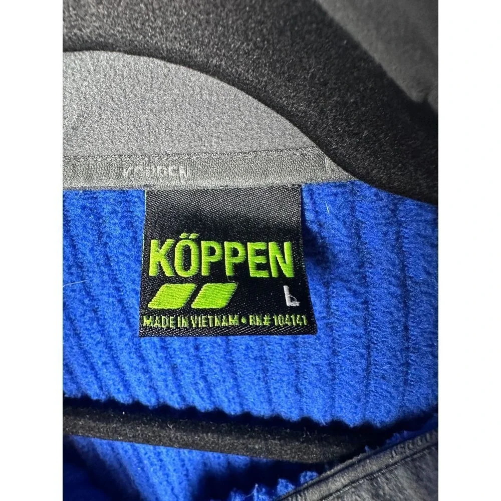 Koppen Quarter Zip Pullover Fleece Sweater Cobalt Blue Outdoor L